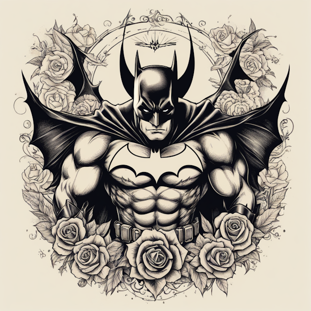 Old School Tattoo Style,batman