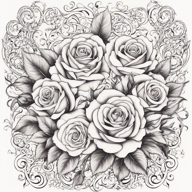 Ornamental Tattoo Style,Roses half sleeve