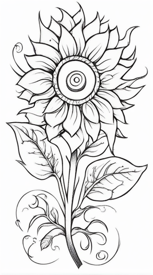 New School Tattoo Style,i love sunflowers because they can take the radiation out of soil