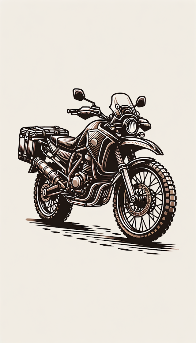 Adventure motorcycle minimal