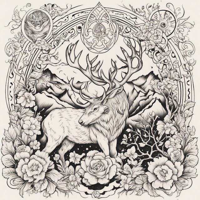 Neo Traditional Tattoo Style,Combine the three images into an Icelandic inspired tattoo